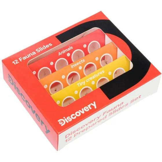 Levenhuk Discovery Fauna 12 Prepared Slides Set