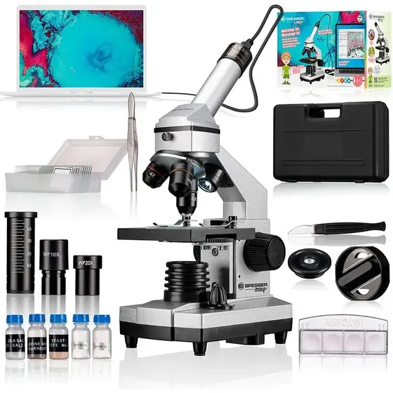 Bresser Børne & Junior mikroskop 40-1024x med HD-kamera & kuffert