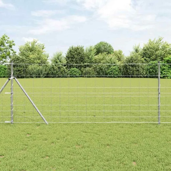 vidaXL Hegnspæl Galvaniseret 25 x 1 m Sølv