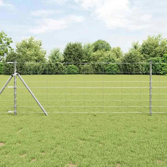 vidaXL Hegnspæl Galvaniseret 50 x 0,8 m Sølv