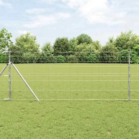 vidaXL Hegnspæl Galvaniseret 50 x 1 m Sølv
