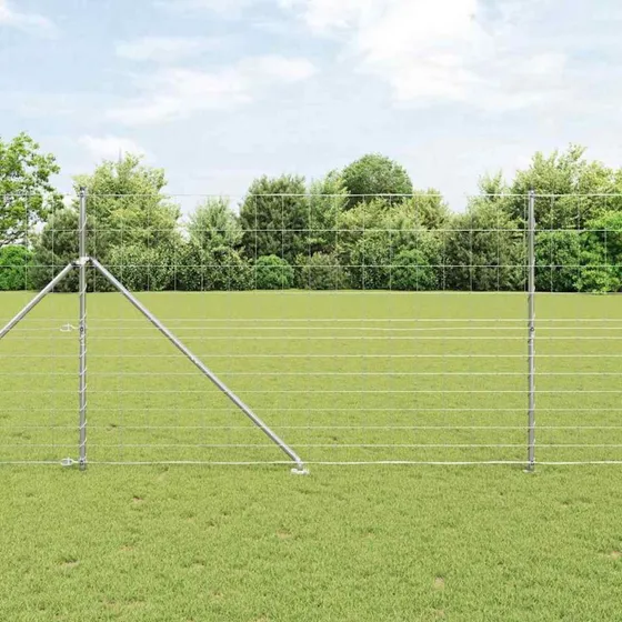 vidaXL Hegnspæl Galvaniseret 25 x 1,5 m Sølv