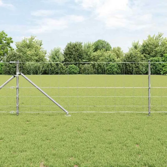 vidaXL Hegnspæl Galvaniseret 50 x 0,8 m Sølv