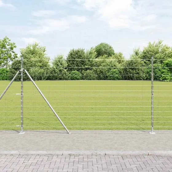 vidaXL Hegnspæl Galvaniseret 25 x 1,4 m Sølv