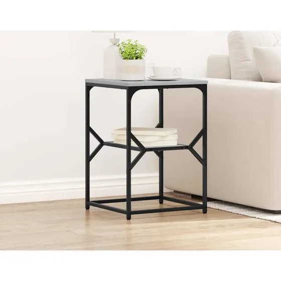 vidaXL Sidebord Grå Sonoma 41x40x60 cm Ingeniørtræ og Stål