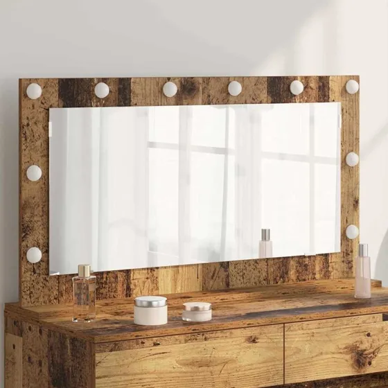 vidaXL Vaskeskab Spejl Gammelt Træ 100 x 55 x 18 cm