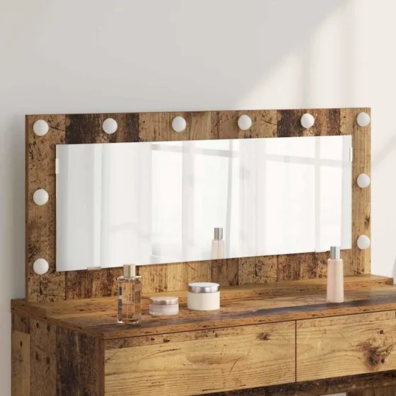 vidaXL Vaskeskab Spejl Gammelt Træ 100 x 45 x 18 cm