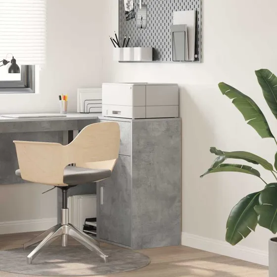vidaXL Sideboard med skuffe Beton Grå 38 x 34 x 75 cm
