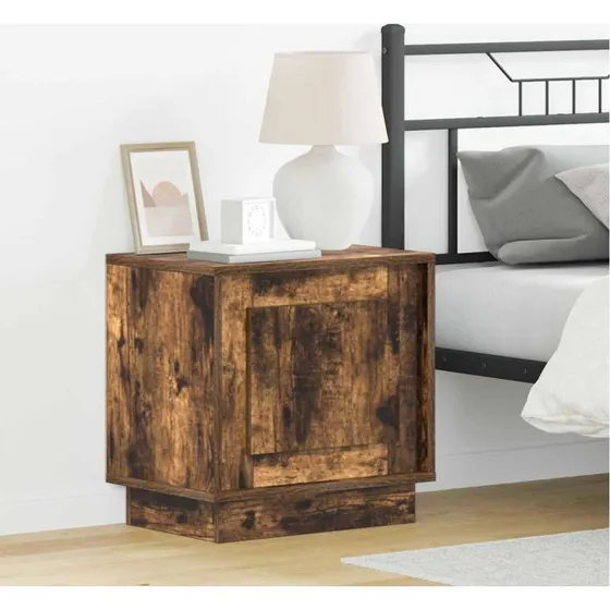 vidaXL Natskab Røget Eg 44 x 34,5 x 45 cm Konstrueret Træ