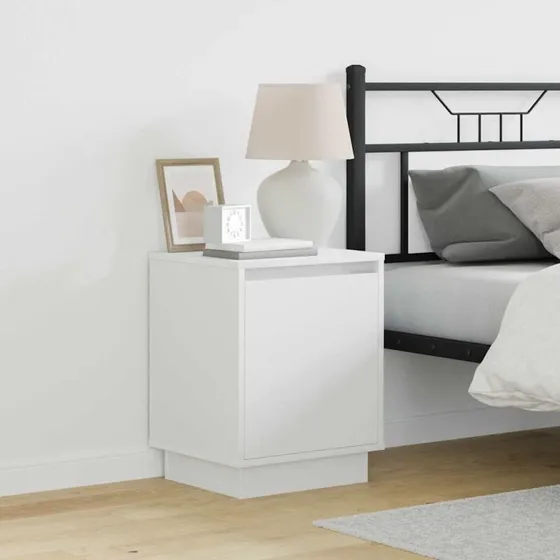 vidaXL Natskab 2 stk Hvid 39 x 34,5 x 50 cm Konstrueret træ