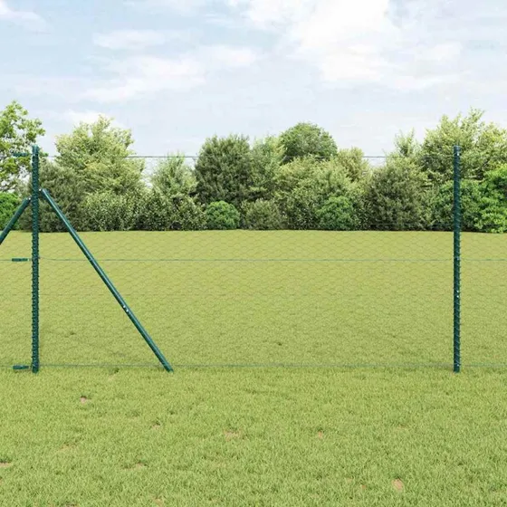 vidaXL Hegnspæl Grå 1,4 x 50 m PVC-belagt stål