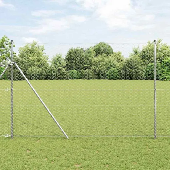 vidaXL Hegnspæl Sølv 1,6 x 10 m