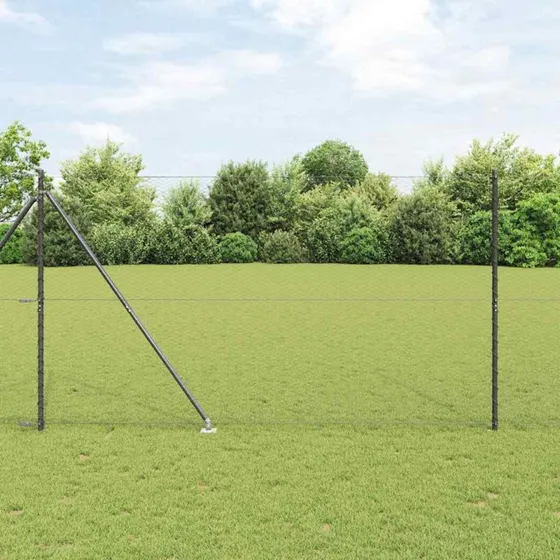 vidaXL Hegnspæl Grå 1,6 x 10 m PVC-belagt stål