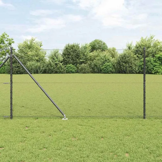 vidaXL Hegnspæl Grå 1,4 x 50 m PVC-belagt stål