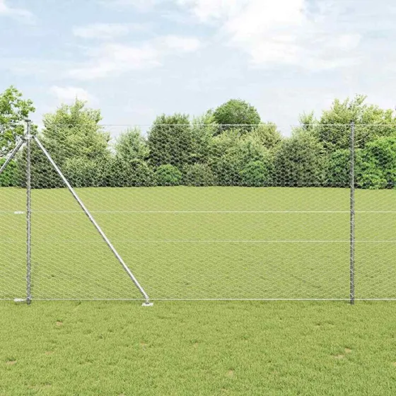 vidaXL Hegnspæl Sølv 1,6 x 10 m