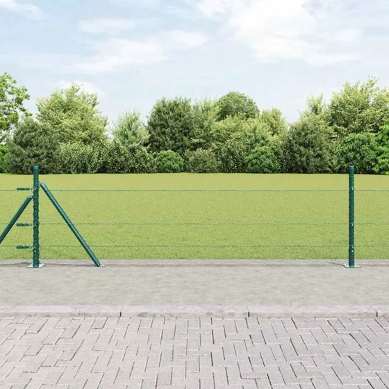 vidaXL Hegnspæl Grøn 0,5 x 50 m PVC-belagt stål