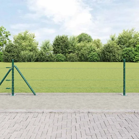 vidaXL Hegnspæl Grøn 0.5 x 50 m PVC-belagt stål