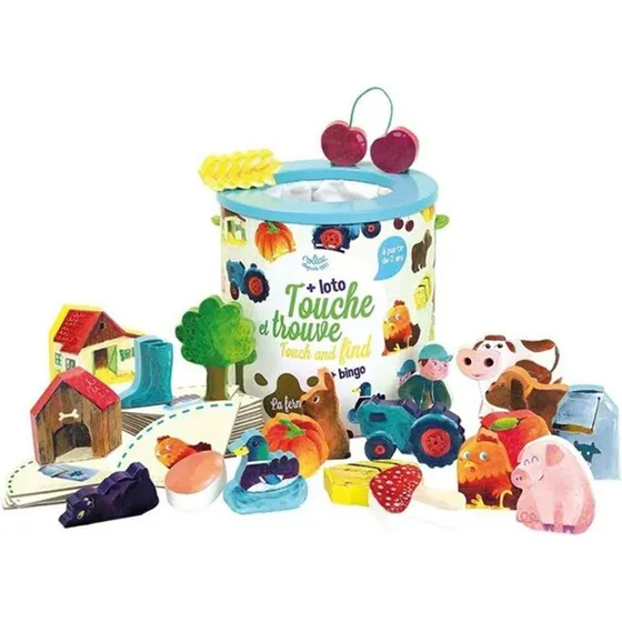 Vilac Find og Føl Spil – Bondegården, træ