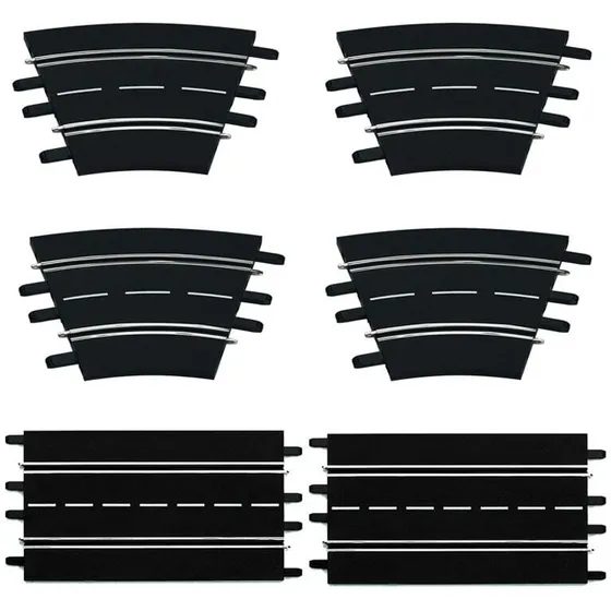 Carrera 1:24 extensionssæt – 2 lige, 4 kurver (1/30°)