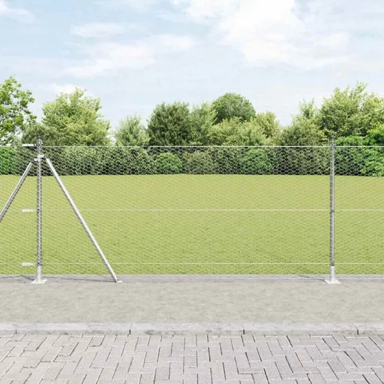 vidaXL Hegnspæl Sølv 0,8 x 100 m