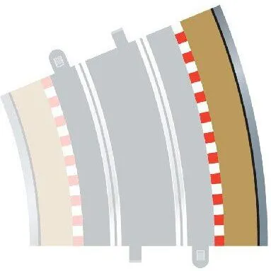 Scalextric C8240 Ydre Kurveborders 45° (4 stk)