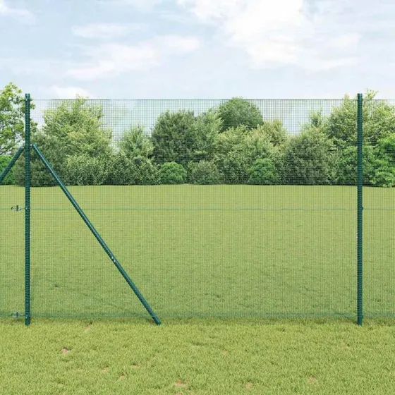 vidaXL Hegnspæl Grøn 1,4 x 50 m Stål