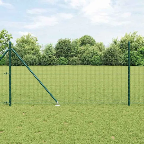 vidaXL Hegnspæl Grøn 1,2 x 50 m Stål