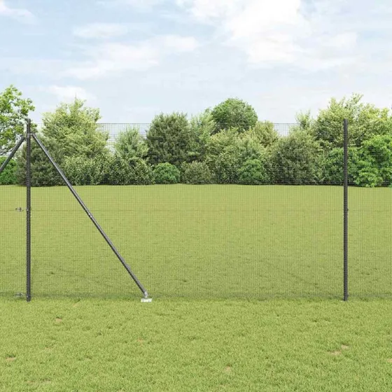 vidaXL Hegnspæl Grå 1,5 x 25 m