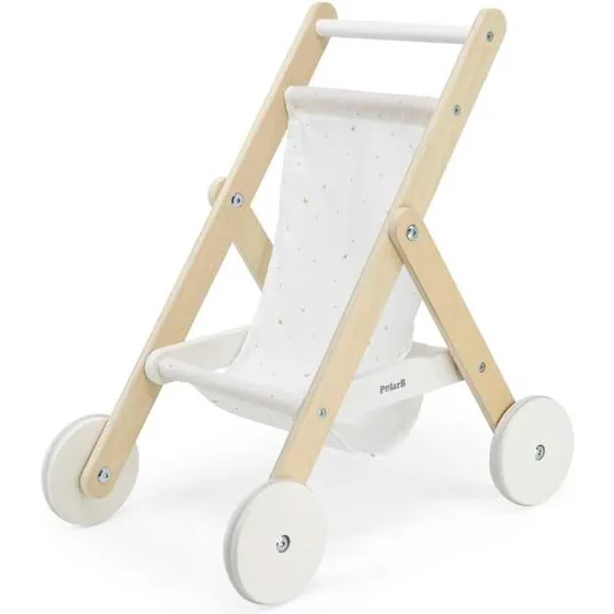 Kid'oh Dukkeklapvogn i træ, passer til dukker op til 38 cm