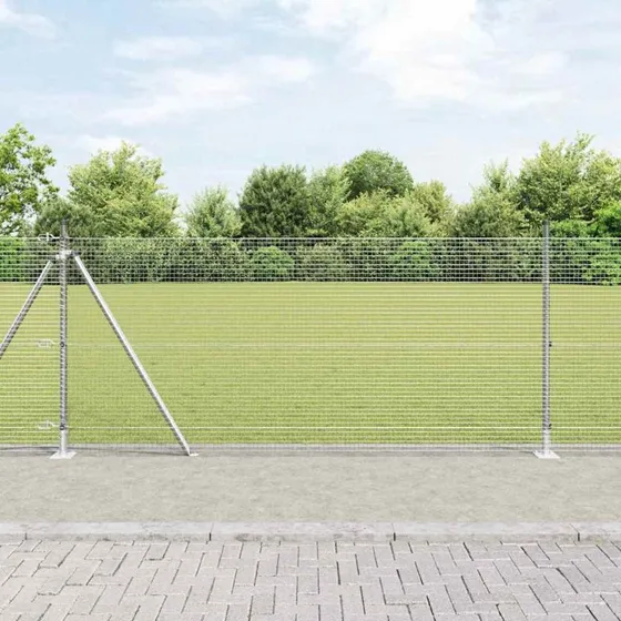 vidaXL Hegnspæl Sølv 100 m