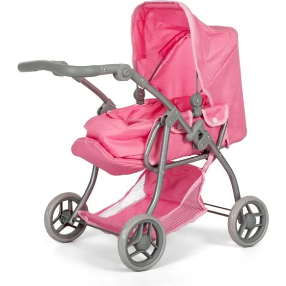 Mamamemo Dukkevogn med lift, pink (fra 3 år)