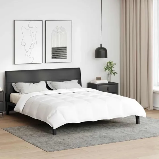 vidaXL Sommerdyne Hvid 240 x 260 cm Dun & Fjer