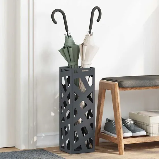 vidaXL Parasolfod Antracit 15,5 x 15,5 x 49 cm Stål