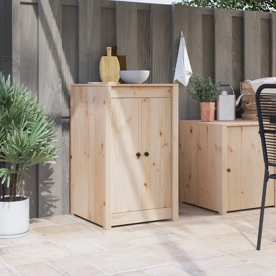 vidaXL Køkkendør MEPPEL Brun 50 x 9 x 82 cm Massivt Fyrretræ