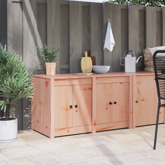 vidaXL Køkkenskab MEPPEL Brun 106 x 55 x 64 cm Massivt fyrretræ