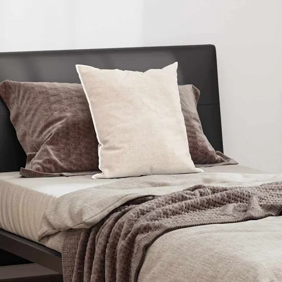 vidaXL Hovedpude Hvid 51x51x20 cm Bomuld/Polyester