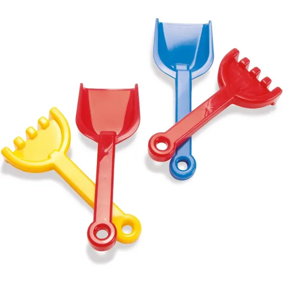 Dantoys Classic skovl og rive 21–24 cm (assorterede farver)