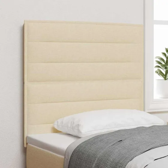 vidaXL Hovedgærde Creme 100 cm Stof, Justerbart