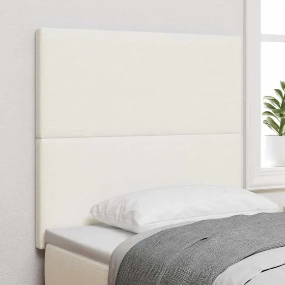 vidaXL Hovedgærde Creme 90 cm Velourstof, Justerbart
