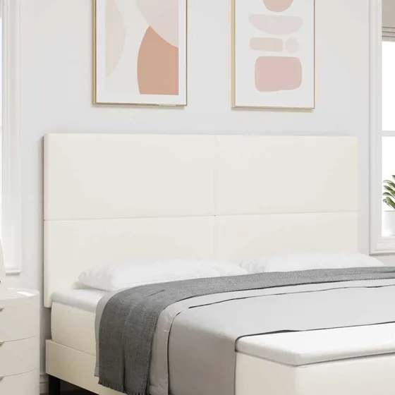 vidaXL Hovedgærde Creme 180 cm Velourstof, Højdejusterbart
