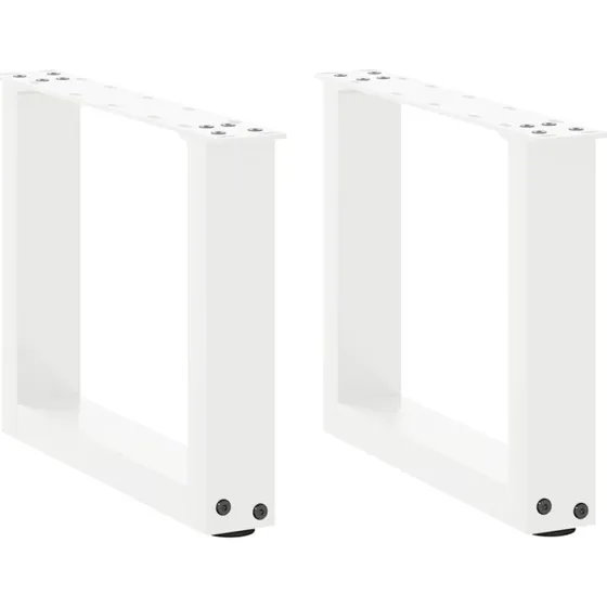 vidaXL sofabordsben U-formet 2 stk. hvid 40x(30-31) cm stål