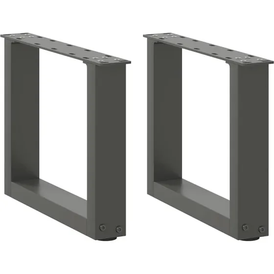 vidaXL sofabordsben U-formet 2 stk. antracit 40x(30-31) cm stål