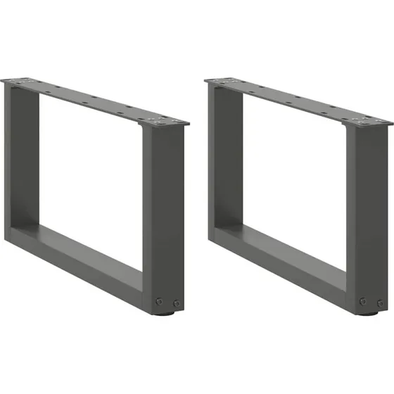 vidaXL sofabordsben U-formet 2 stk. antracit 70x(30-31) cm stål