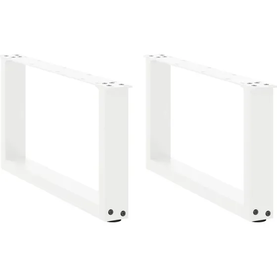 vidaXL sofabordsben U-formet 2 stk. hvid 70x(30-31) cm stål