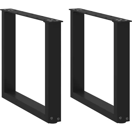 vidaXL sofabordsben U-formet 2 stk. sort 50x(42-43) cm stål