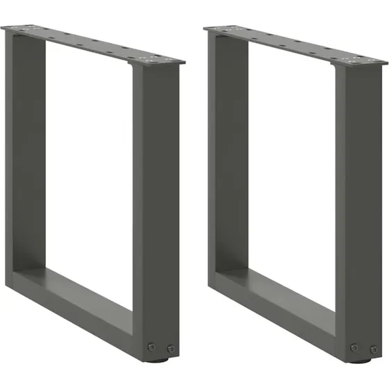 vidaXL sofabordsben U-formet 2 stk. antracit 50x(42-43) cm stål