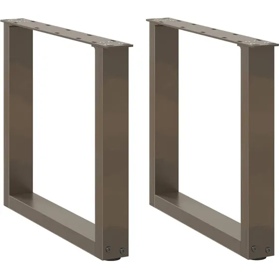 vidaXL U-formet sofabordsben 2 stk. naturstål 50x(42-43) cm
