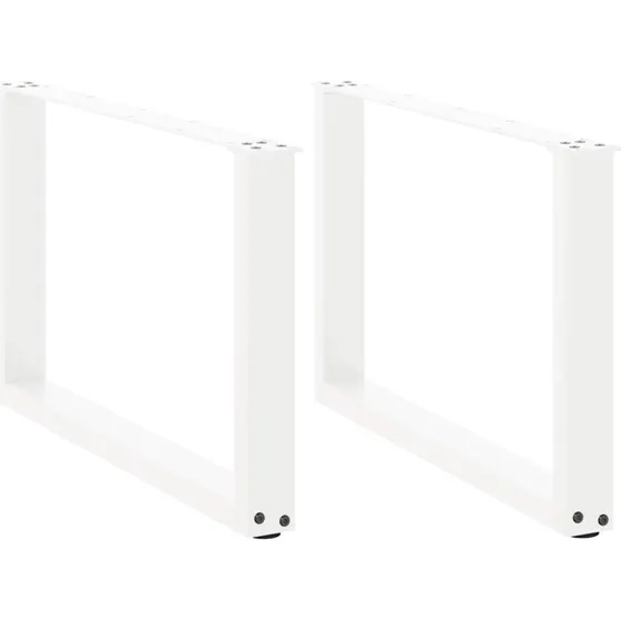 vidaXL sofabordsben U-formet 2 stk. hvid 60 x (42-43) cm stål
