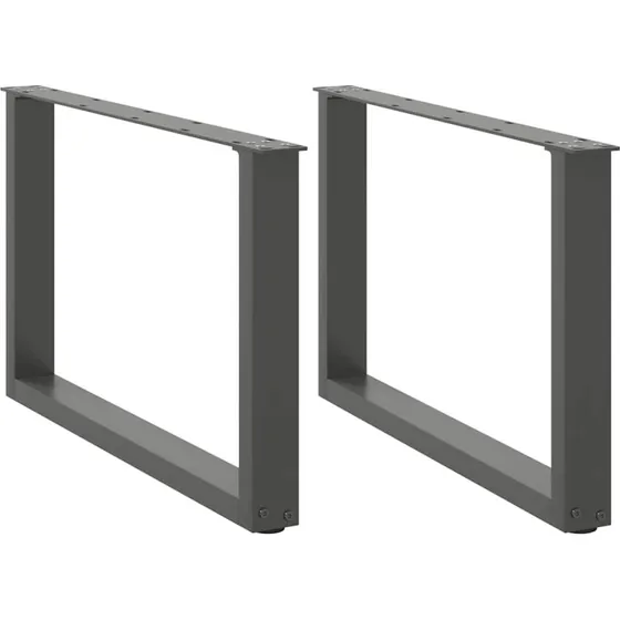 vidaXL sofabordsben U-formet 2 stk. antracit 60x(42-43) cm stål