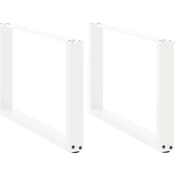 vidaXL sofabordsben U-formet 2 stk. hvid 70 x (42-43) cm stål
